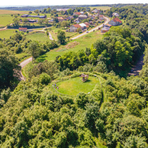 Vue aérienne du Pain de Sucre à Stonne