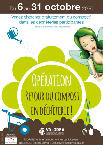 Affiche : Opération Compost en décheterie - Automne 2026