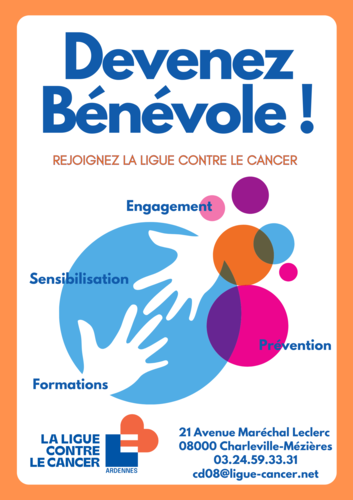 Affiche : Devenir bénévole à Ligue contre le cancer