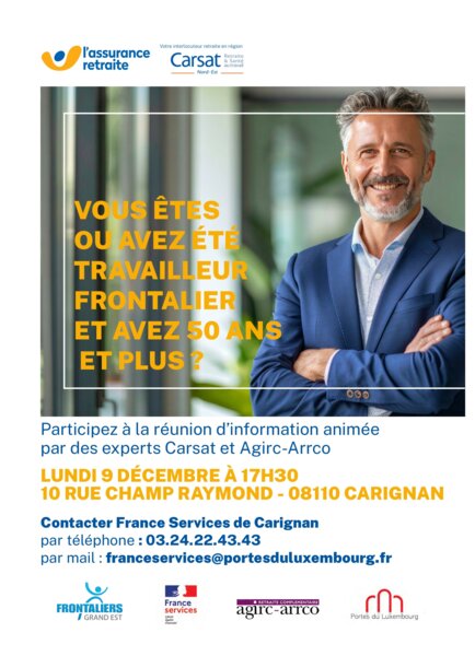 Affiche : Réunion Travailleurs Frontaliers