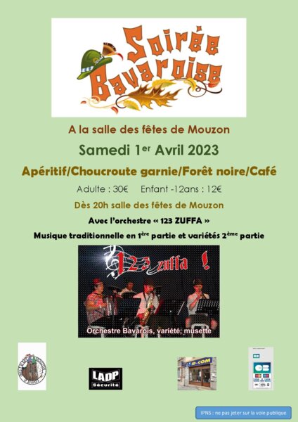 Affiche : Soirée Bavaroise