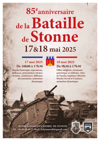 Affiche : 85e anniversaire de la Bataille de Stonne