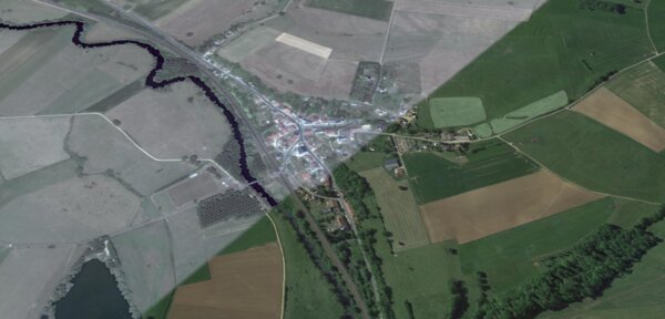 Photo : Vue Aérienne Commune Linay