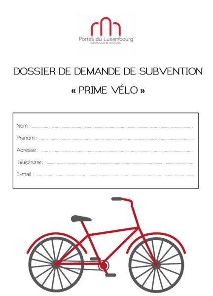 illustration : Demande de Subvention "Prime Vélo"