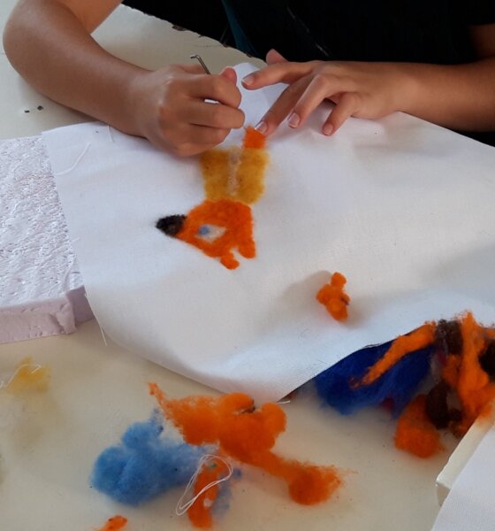 Photo : Atelier Feutrage à l'Aiguille