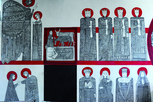 Photo : Fresque Murale Église Stonne