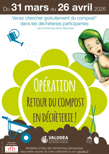 affiche opération retour du compost en déchèterie 2026